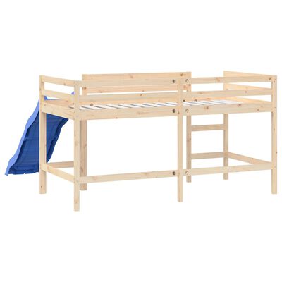 vidaXL Detská vyvýšená posteľ so šmýkačkou 80x200 cm masívna borovica