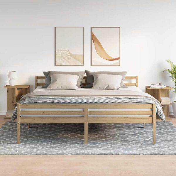 vidaXL Nočné stolíky 2 ks dub artisan 46,5x29x61 cm kompozitné drevo