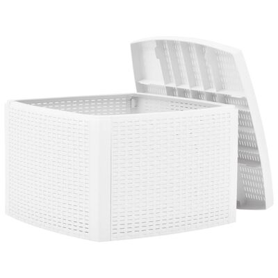 vidaXL Príručný stolík, biely 54x54x36,5 cm, plast