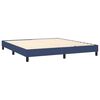 vidaXL Posteľn&yacute; r&aacute;m boxspring s matracom modr&yacute; 160x200 cm l&aacute;tka