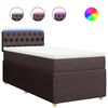 vidaXL Boxspring posteľ s matracom tmavohned&aacute; 100x200 cm l&aacute;tka