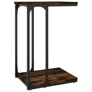 vidaXL Bočn&yacute; stol&iacute;k dymov&yacute; dub 40x30x60 cm spracovan&eacute; drevo