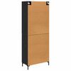vidaXL Highboard so z&aacute;suvkou 2 pcs Čierny dub Kompozitn&eacute; drevo