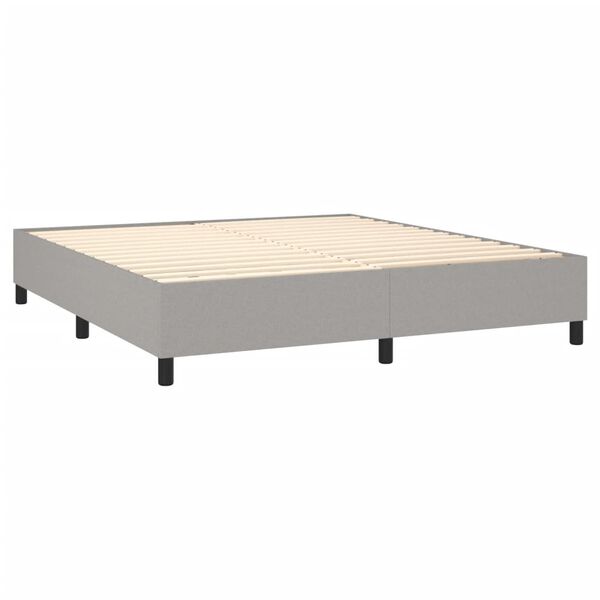 vidaXL Boxspring posteľ s matracom bledosiv&aacute; 180x200 cm l&aacute;tka