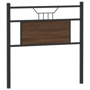 vidaXL N&aacute;hradn&eacute; čelo postele hned&yacute; dub 75 cm kompozitn&eacute; drevo a oceľ