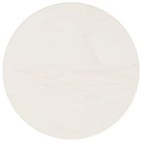 vidaXL Stolová doska biela Ø30x2,5 cm masívna borovica