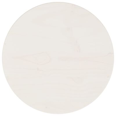 vidaXL Stolová doska biela Ø30x2,5 cm masívna borovica