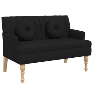 vidaXL Lavička s vank&uacute;&scaron;mi čierna 113x64,5x75,5 cm l&aacute;tka