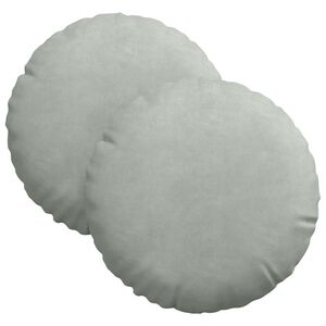vidaXL Vank&uacute;&scaron;e na sedenie 2 ks Zamat Svetlosiv&aacute; &Oslash;30 x 13 cm