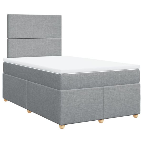 vidaXL Boxspring posteľ s matracom bledosiv&aacute; 120x190 cm l&aacute;tka