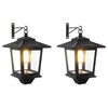 vidaXL N&aacute;stenn&aacute; lampa 2 ks Čierna 19 x 14 x 25 cm Nerezov&aacute; oceľ a ABS