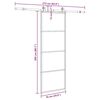 vidaXL Posuvn&eacute; dvere s kovan&iacute;m čierne 76x205 cm ESG sklo