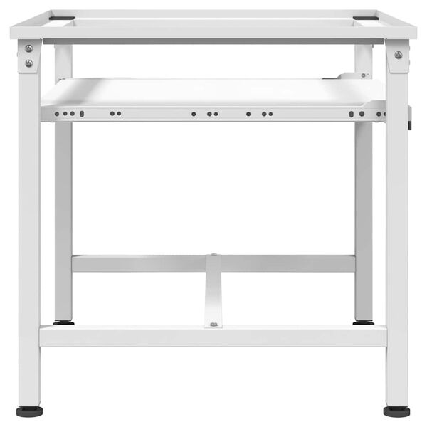 vidaXL Podstavec pod pr&aacute;čku s vys&uacute;vacou policou, biely