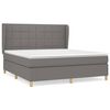 vidaXL Boxspring posteľ s matracom tmavosiv&aacute; 160x200 cm l&aacute;tka