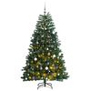 vidaXL Umel&yacute; v&yacute;klopn&yacute; vianočn&yacute; stromček 300 LED a sada g&uacute;ľ 180 cm