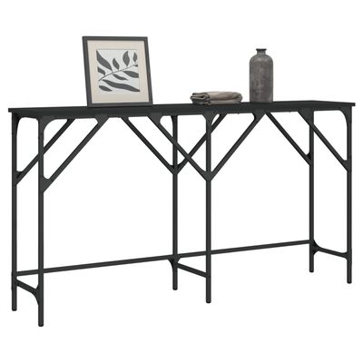 vidaXL Konzolový stolík čierny 140x29x75 cm kompozitné drevo