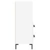 vidaXL Komoda biela 34,5x34x90 cm spracované drevo
