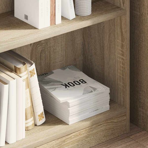 vidaXL Knižnica dub sonoma 80x24x75 cm kompozitné drevo