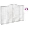 vidaXL Obl&uacute;kov&eacute; gabi&oacute;nov&eacute; ko&scaron;e 7ks 300x30x180/200cm pozinkovan&eacute; železo