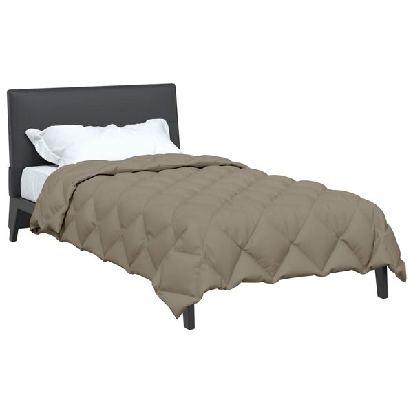 vidaXL Zimn&yacute; prehoz Svetlosiv&aacute; 200 x 140 cm Mikrovl&aacute;kno