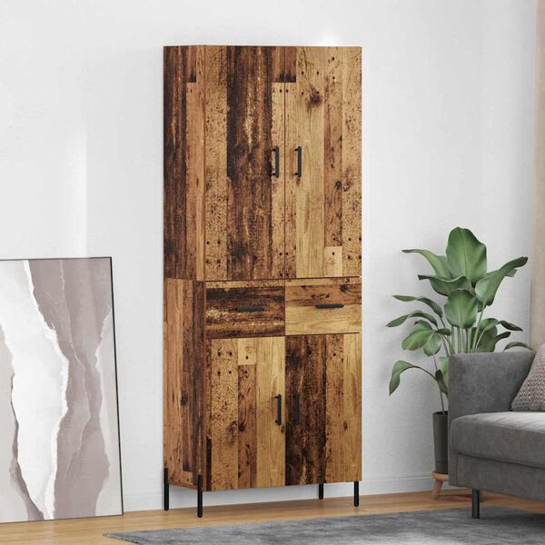 vidaXL Highboard Star&eacute; drevo 69,5 x 34 x 180 cm Kompozitn&eacute; drevo