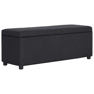 vidaXL Lavica s &uacute;ložn&yacute;m priestorom 116 cm čierna polyester