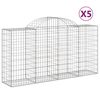vidaXL Obl&uacute;kov&eacute; gabi&oacute;nov&eacute; ko&scaron;e 5ks 200x50x100/120cm pozinkovan&eacute; železo