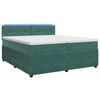 vidaXL Posteľ boxspring s matracom Tmavozelen&aacute; 200 x 200 cm Zamat