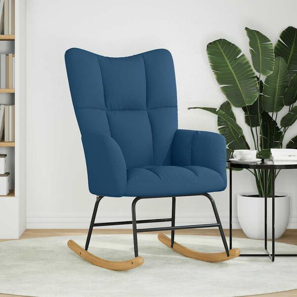 vidaXL Hojdacie kreslo modr&eacute; l&aacute;tkov&eacute;