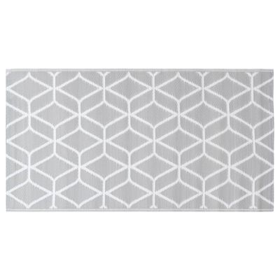 vidaXL Vonkajší koberec sivý 190x290 cm PP