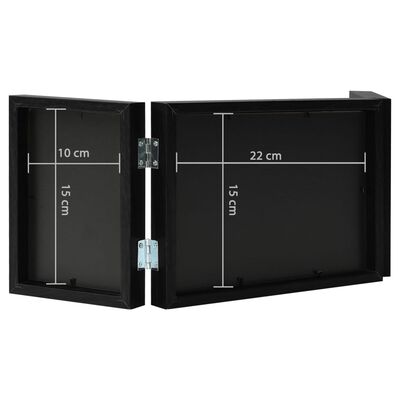 vidaXL Trojitý fotorámik kolážový čierny 22x15 cm+2x(10x15 cm)
