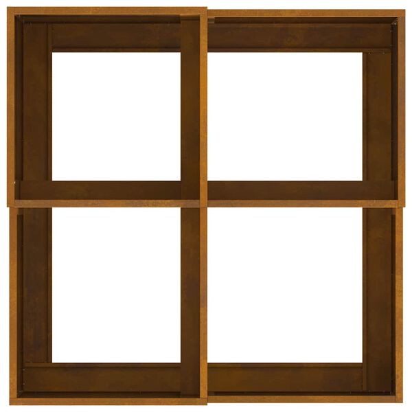 vidaXL Z&aacute;hradn&yacute; kvetin&aacute;č Hrdzav&yacute; 100 x 100 x 48 cm