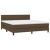 vidaXL Boxspring posteľ s matracom tmavohned&aacute; 180x200 cm l&aacute;tka