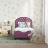 vidaXL R&aacute;m detskej postele s čelom Fialov&aacute; 70 x 140 cm Zamat