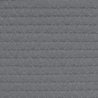 vidaXL Úložný kôš sivý a biely Ø49x65 cm bavlna