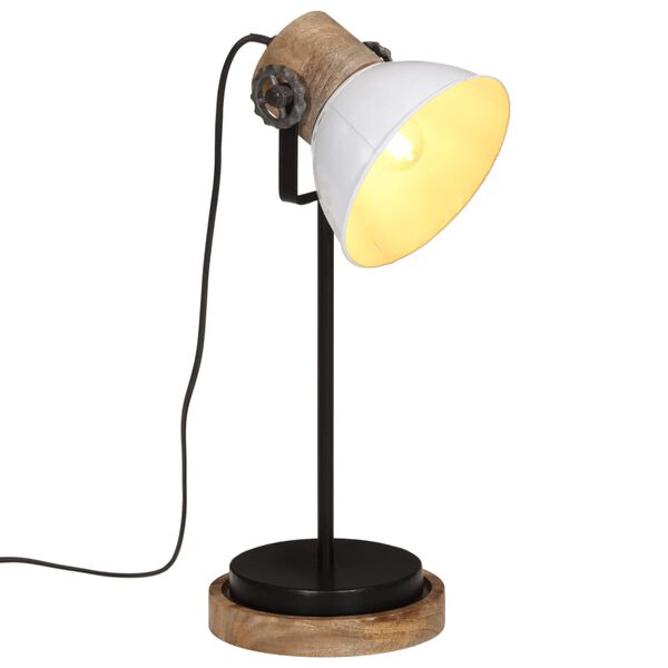 vidaXL Stolov&aacute; lampa 25 W biela 17x17x50 cm E27