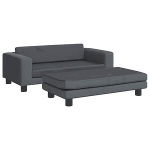 VidaXL Pelech pre psa s nadstavcom tmavosiv&yacute; 100x50x30 cm zamat