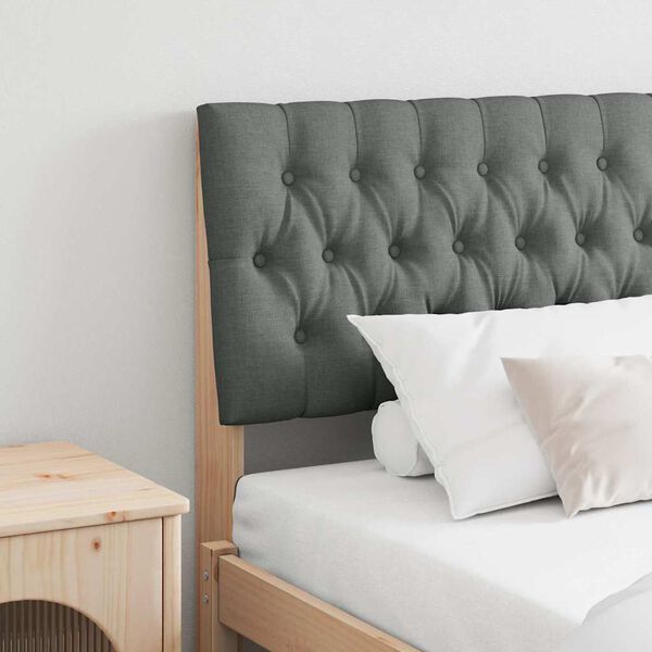 vidaXL Čal&uacute;nen&eacute; čelo postele Tmavo &scaron;ed&aacute; 180 cm