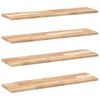 vidaXL Pl&aacute;vaj&uacute;ce police 4 ks 80x20x2 cm neo&scaron;etren&eacute; mas&iacute;vne drevo ak&aacute;cia