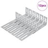 vidaXL Proti&scaron;mykov&yacute; držiak 12 Strieborn&aacute; 74,5 x 15 x 32 mm Železo