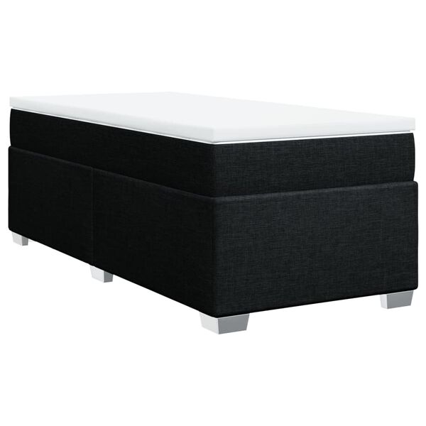 vidaXL Posteľn&yacute; r&aacute;m boxspring s matracom čierny 90x190 cm l&aacute;tka