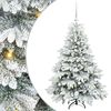 vidaXL Umel&yacute; vianočn&yacute; stromček s 150 LED-i Biela 120 cm PE a PVC
