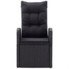 vidaXL 9-dielna záhradná jedálenská sada s vankúšmi čierna