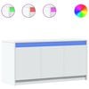 vidaXL TV stol&iacute;k s LED biely 100x34x50 cm kompozitn&eacute; drevo