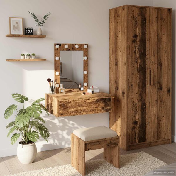 vidaXL Toaletný stolík Hnedá 60 x 40 x 70 cm Kompozitné drevo