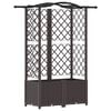 vidaXL Vyv&yacute;&scaron;en&yacute; z&aacute;hon s mriežkou a strechou Hned&aacute; 122 x 40 x 141 cm PP