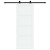 vidaXL Posuvn&eacute; dvere 78 x 202 cm Kompozitn&eacute; drevo Biela a čierna