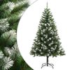 vidaXL Umel&yacute; v&yacute;klopn&yacute; vianočn&yacute; stromček so snehov&yacute;mi vločkami 150 cm