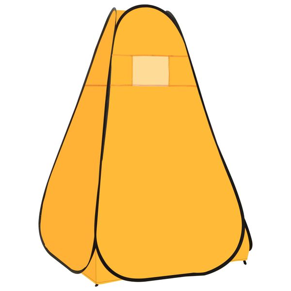 vidaXL Samorozkladací sprchový stan, žltý