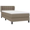 vidaXL Boxspring posteľ s matracom sivohned&yacute; 100x200 cm l&aacute;tka